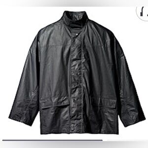 Yeezy x GAP Coated Cotton Light Parka Black New wo Tag Size M Magnet Close